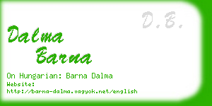 dalma barna business card